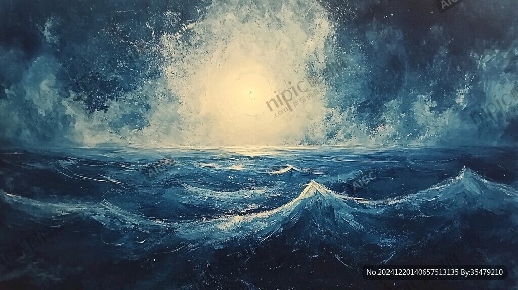 油畫大海
