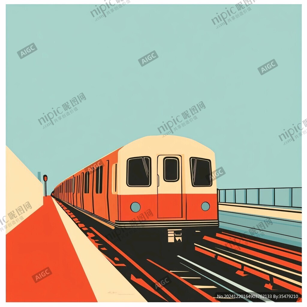 高鐵輕軌插畫