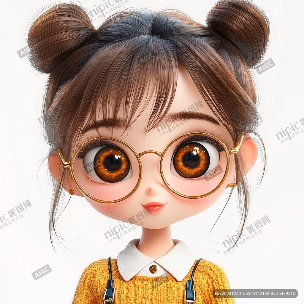戴眼鏡q版女孩