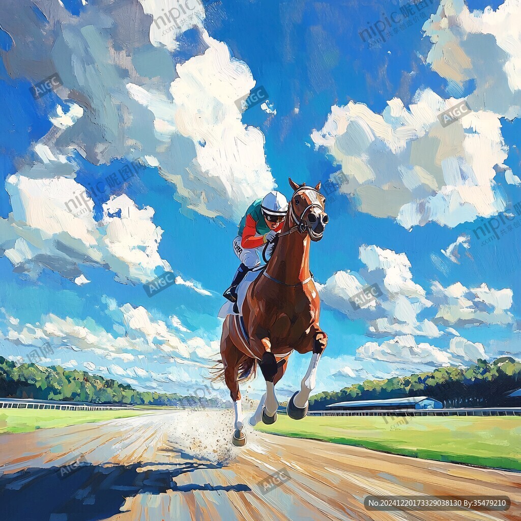 賽馬插畫