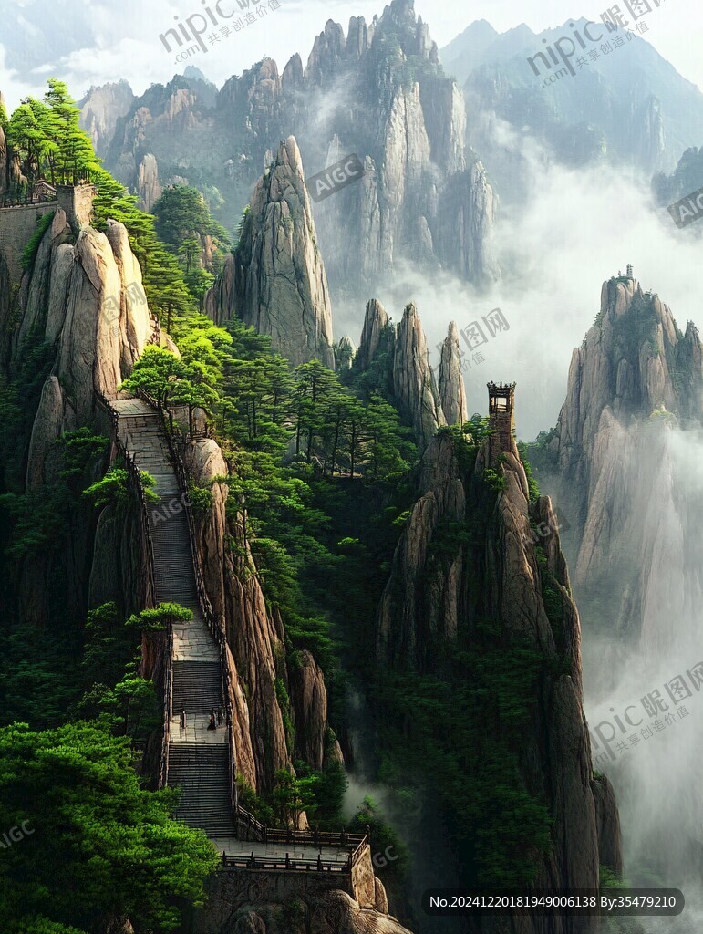 迎客松仙境