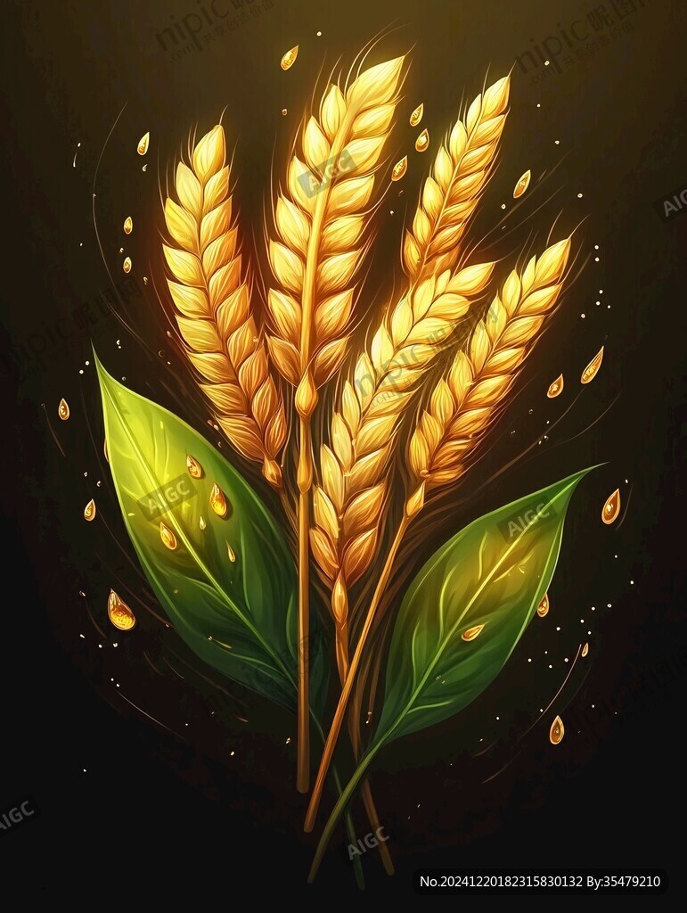 麥粒插畫