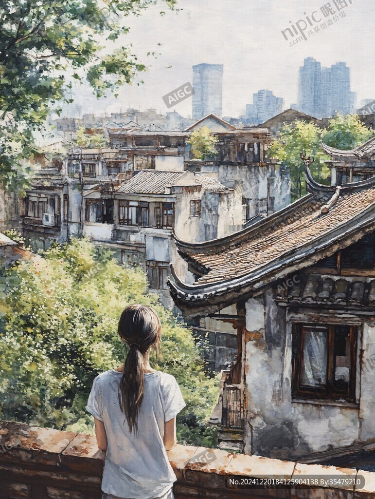 油畫江南