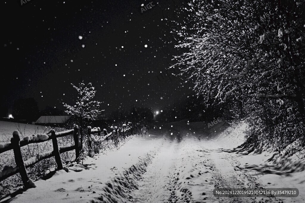 雪夜行人