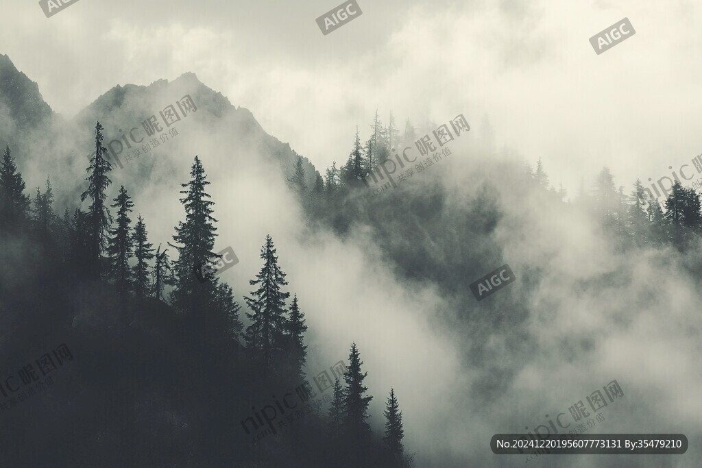 森林云霧山嵐