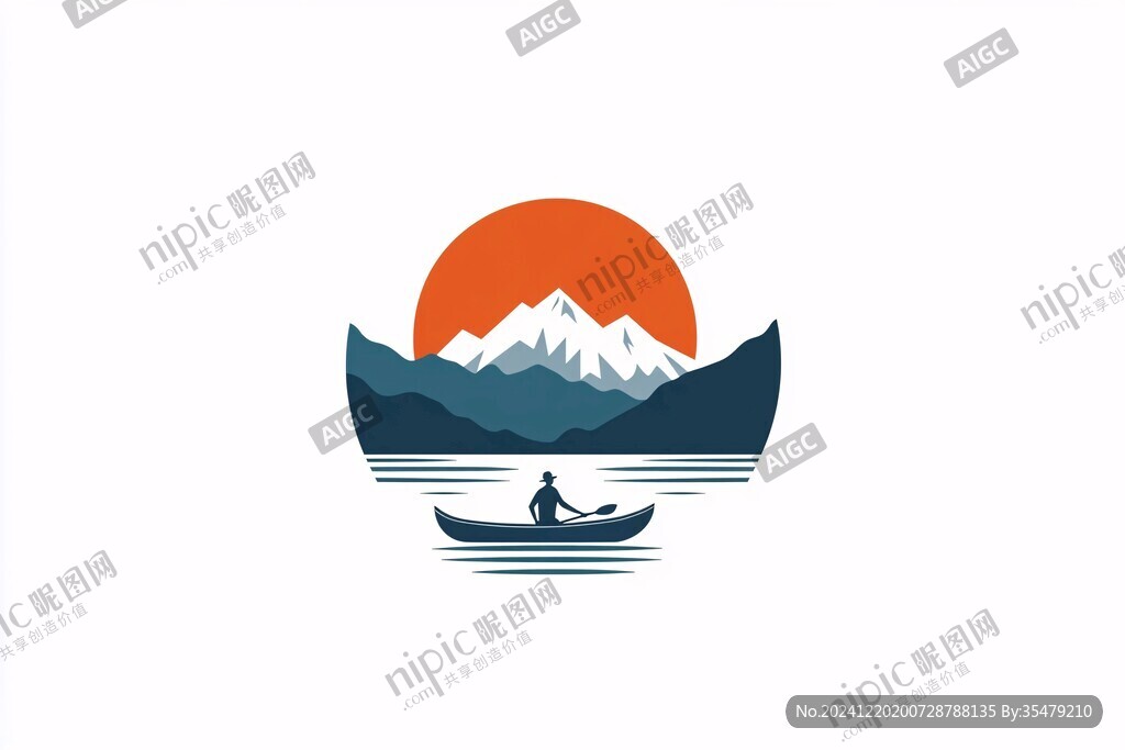 山水負(fù)型標(biāo)志設(shè)計