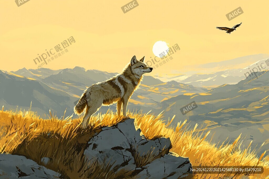 狼包裝插畫