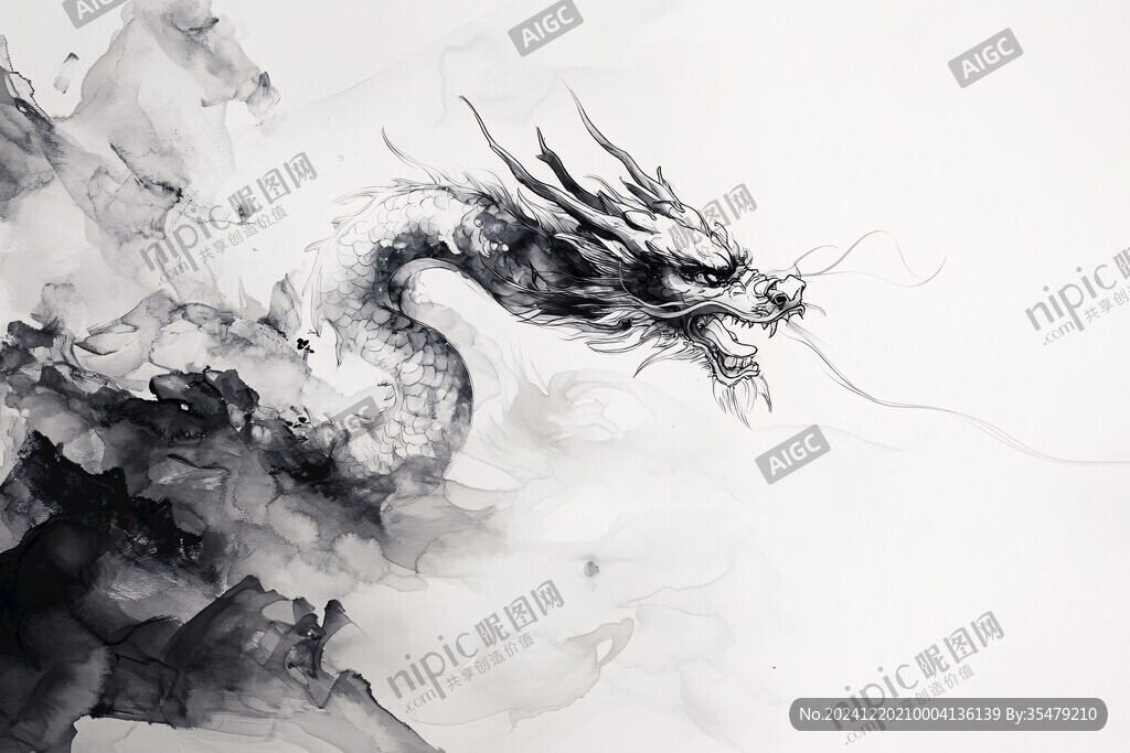 水墨龍背景