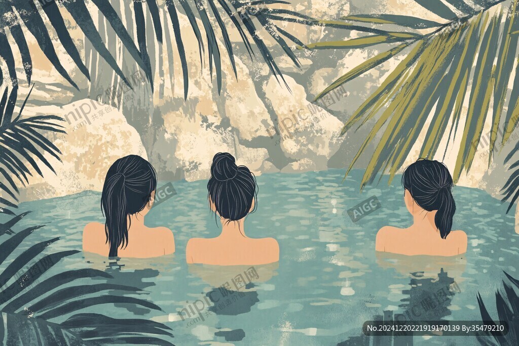 浴池插畫