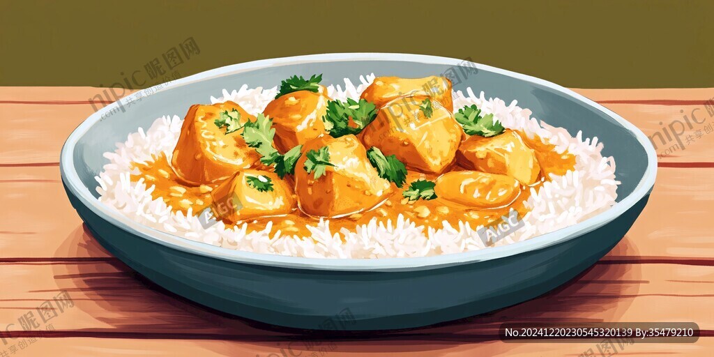 咖喱飯插畫