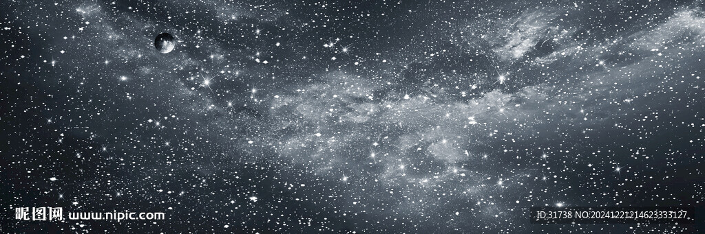 巨幅灰色宇宙星空背景墻