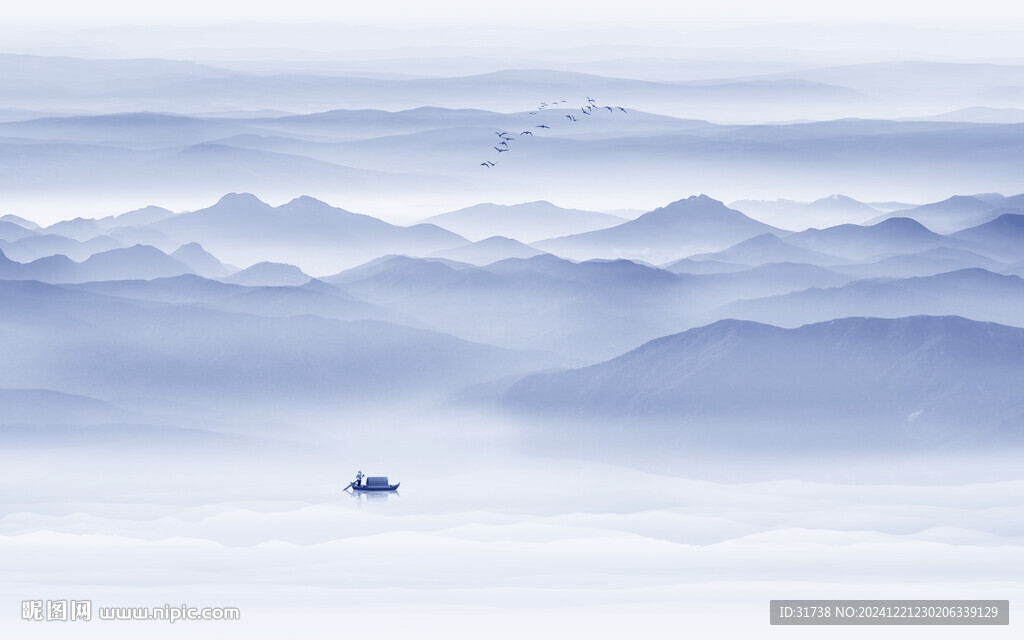 水墨山水風(fēng)景背景墻
