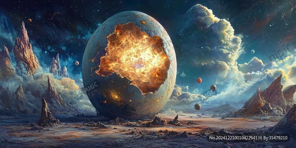 外星球幻想場景插畫