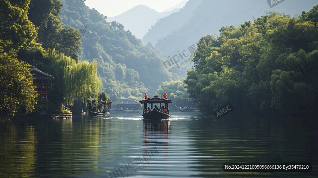 湘湖泛舟