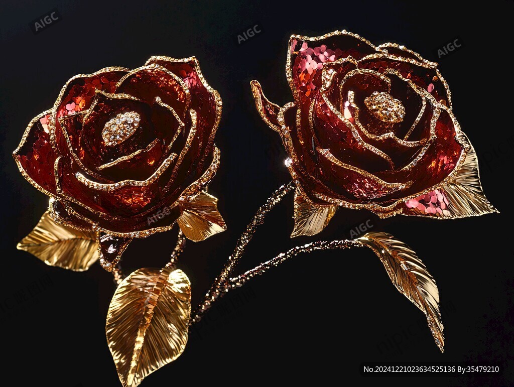 紅金玫瑰花