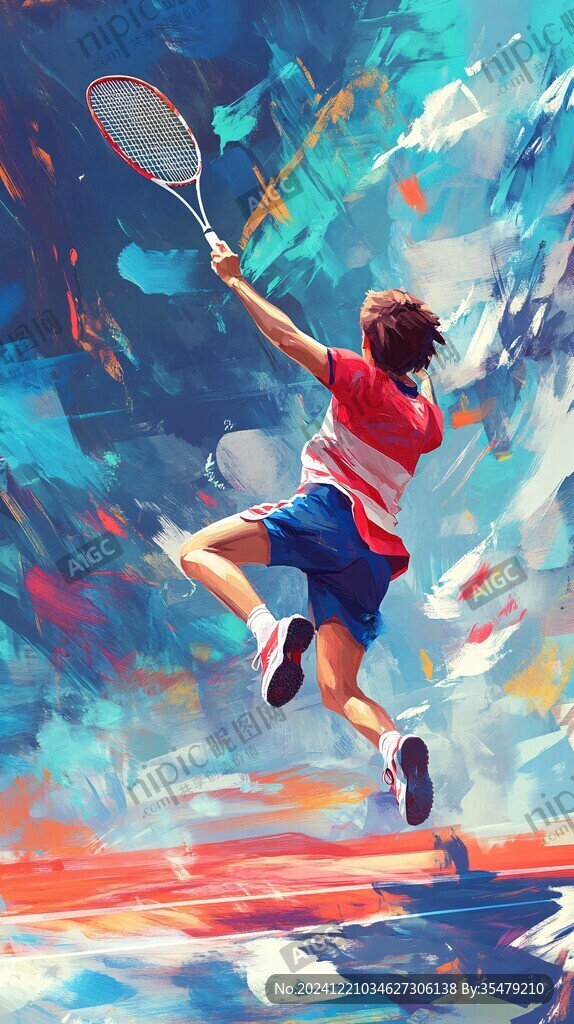 網球運動插畫