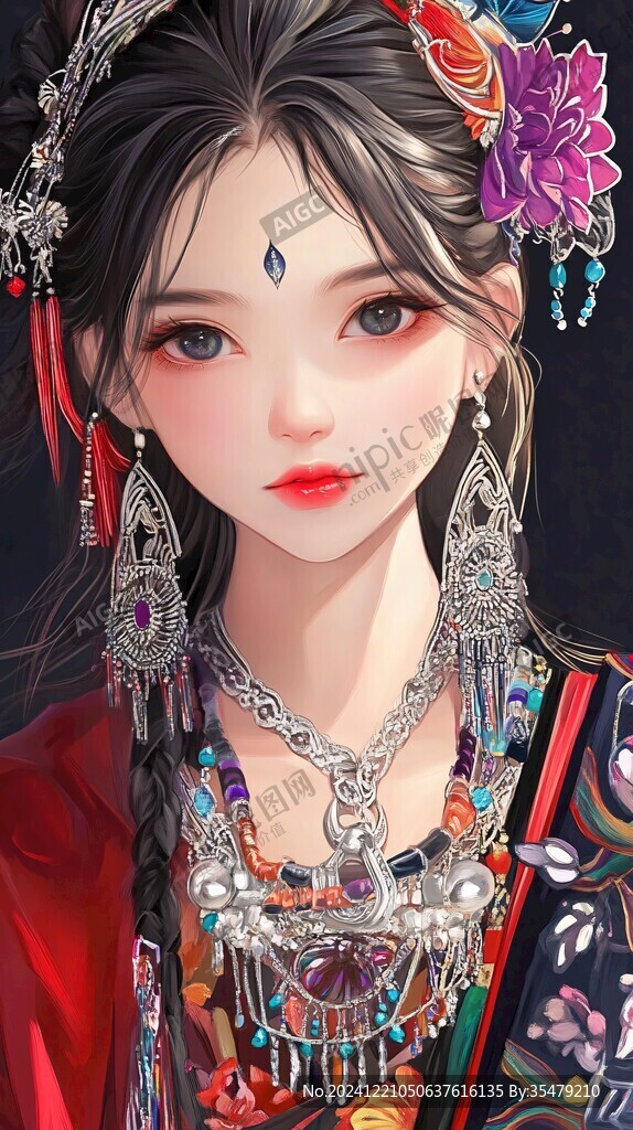 民族女孩原創(chuàng)插畫