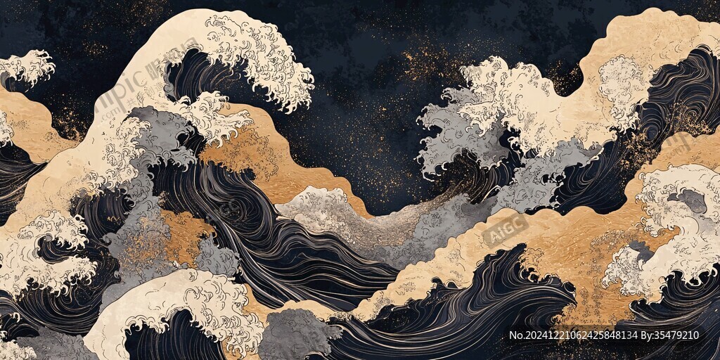 浮世繪海浪