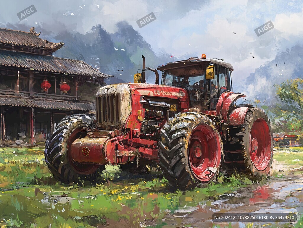 高清農耕插畫