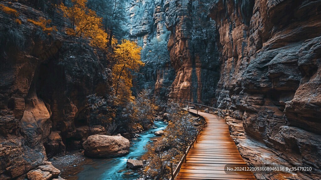 峽谷中的綠蔭小路