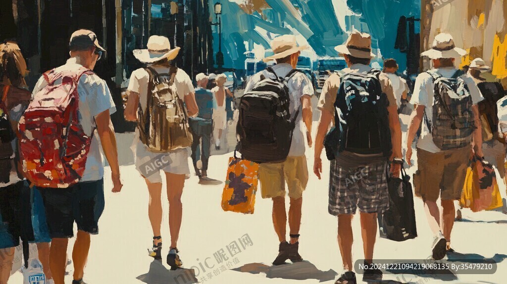 旅游人群游人游客