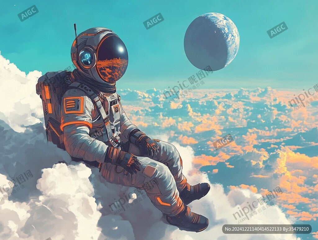 宇航員插畫