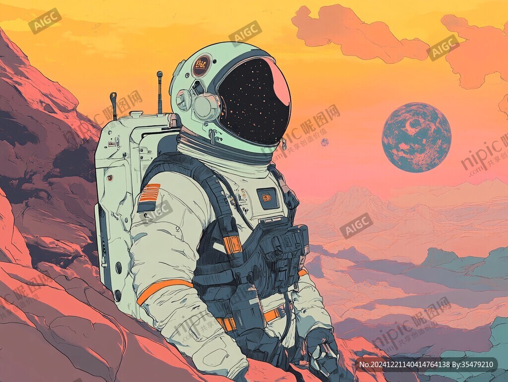宇航員插畫
