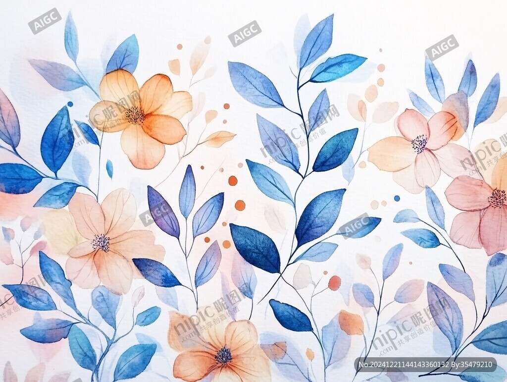 手繪創(chuàng)意百花壁紙