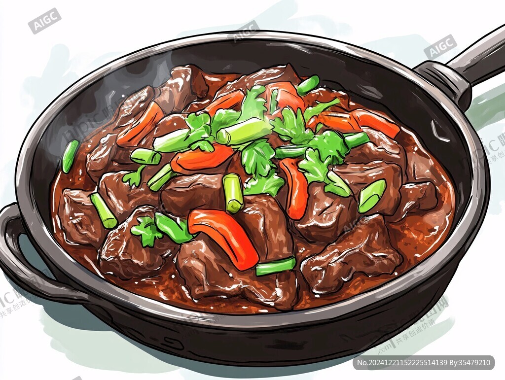 紅燜羊肉插畫