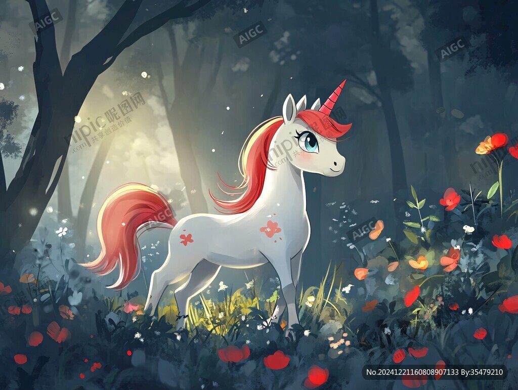 夢幻獨(dú)角獸插畫