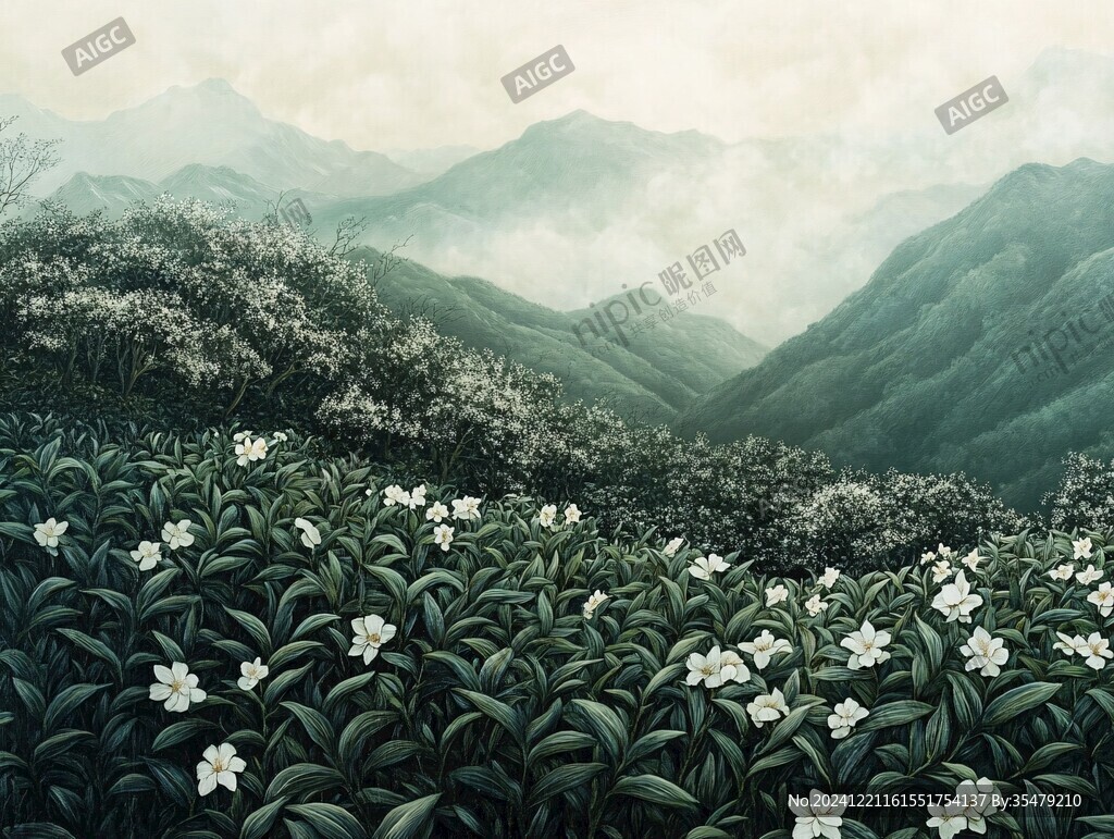 茶山油畫