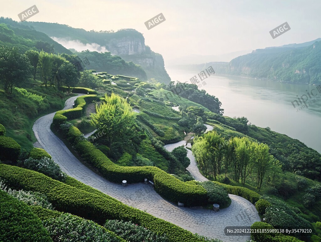 長江岸邊綠化