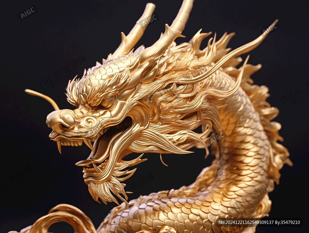 黃金龍擺件