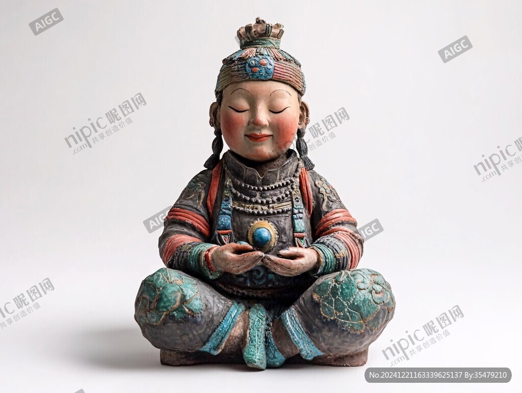 彩塑阿福