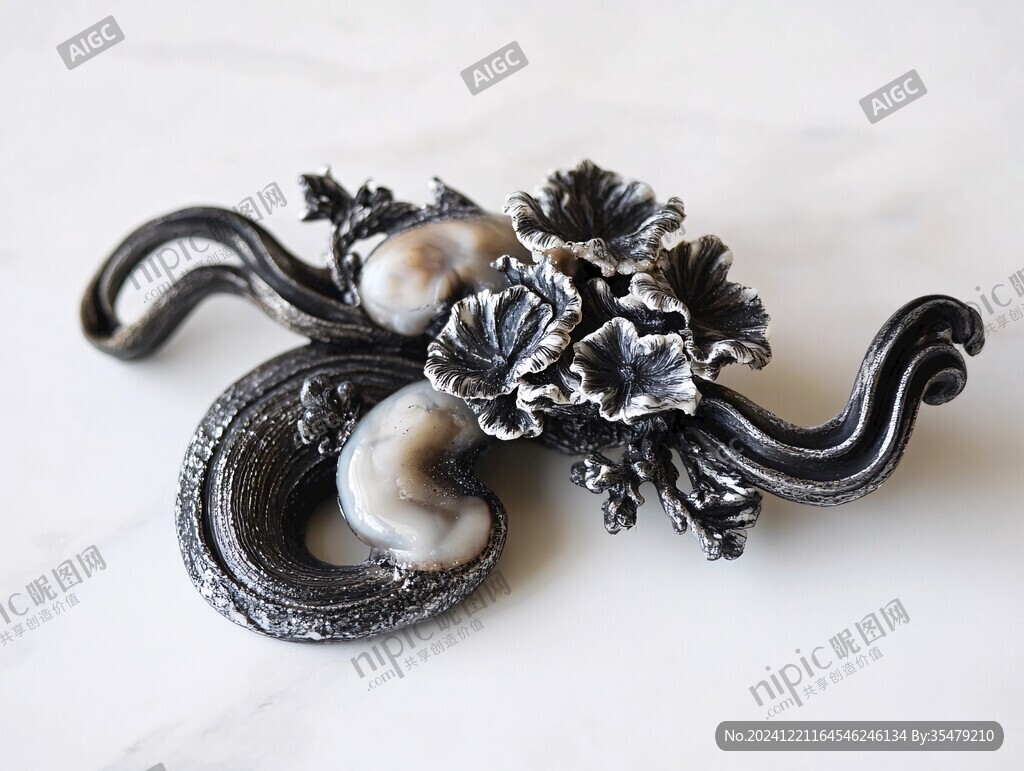 海水雙龍紋筆架