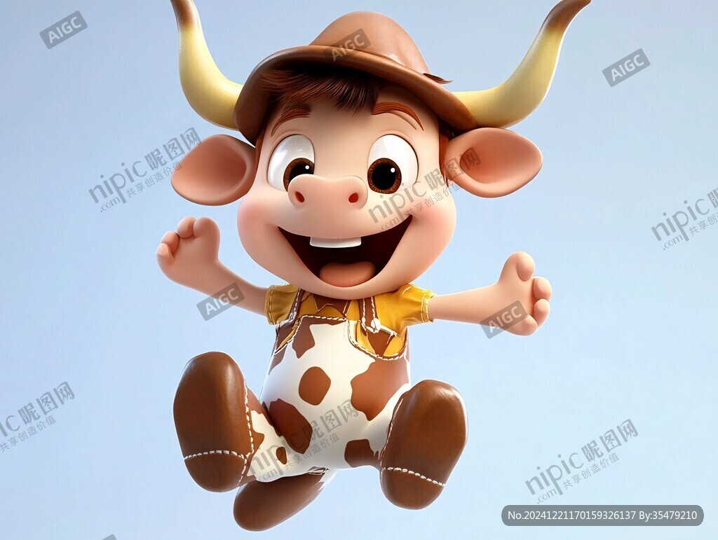 卡通小牛ip設(shè)計