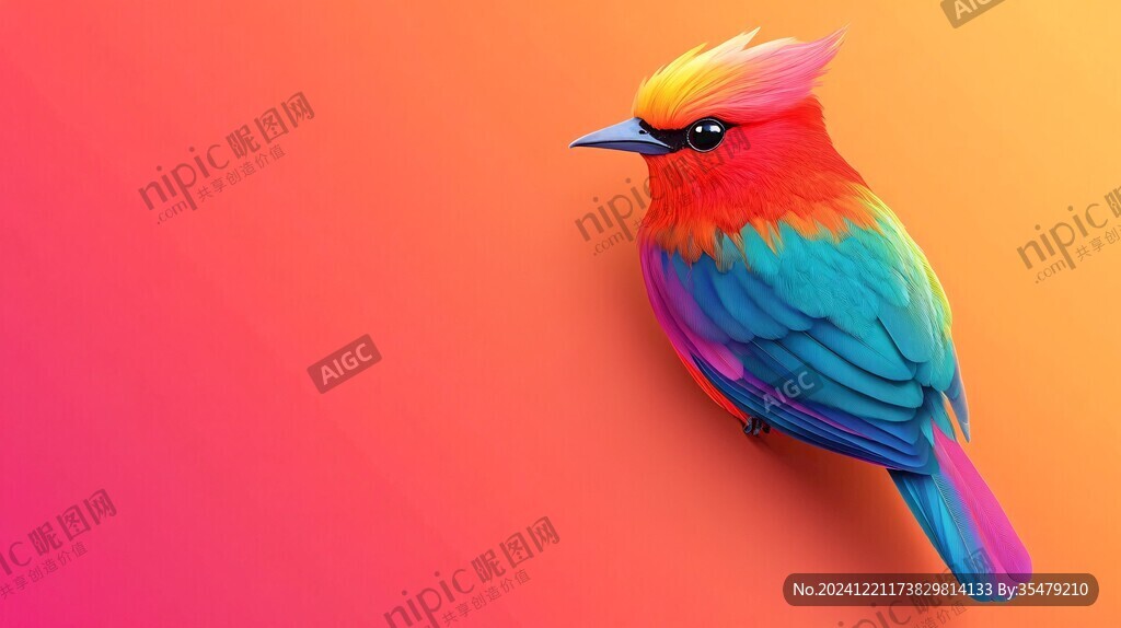 鳥扁平插畫