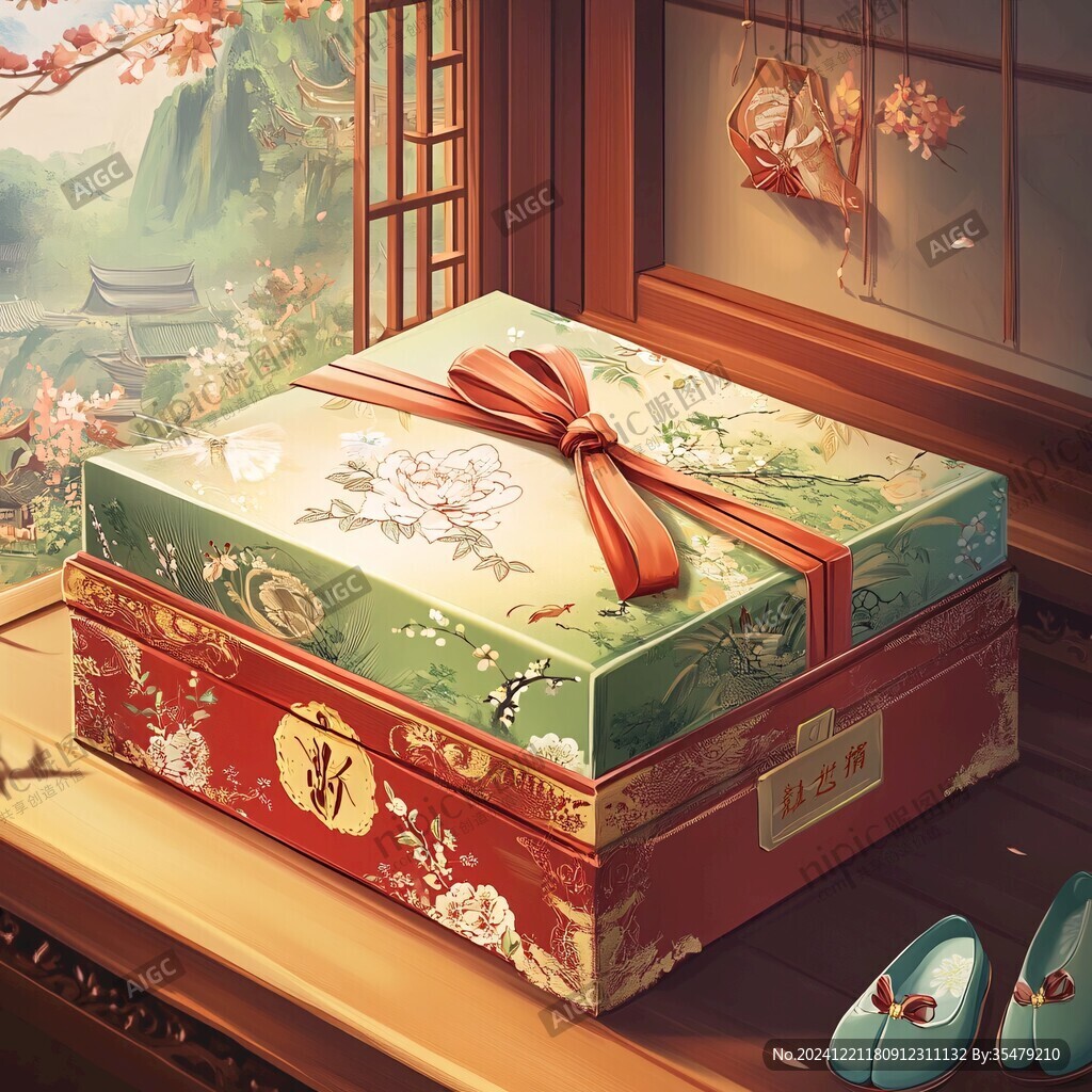 新中式插畫禮盒