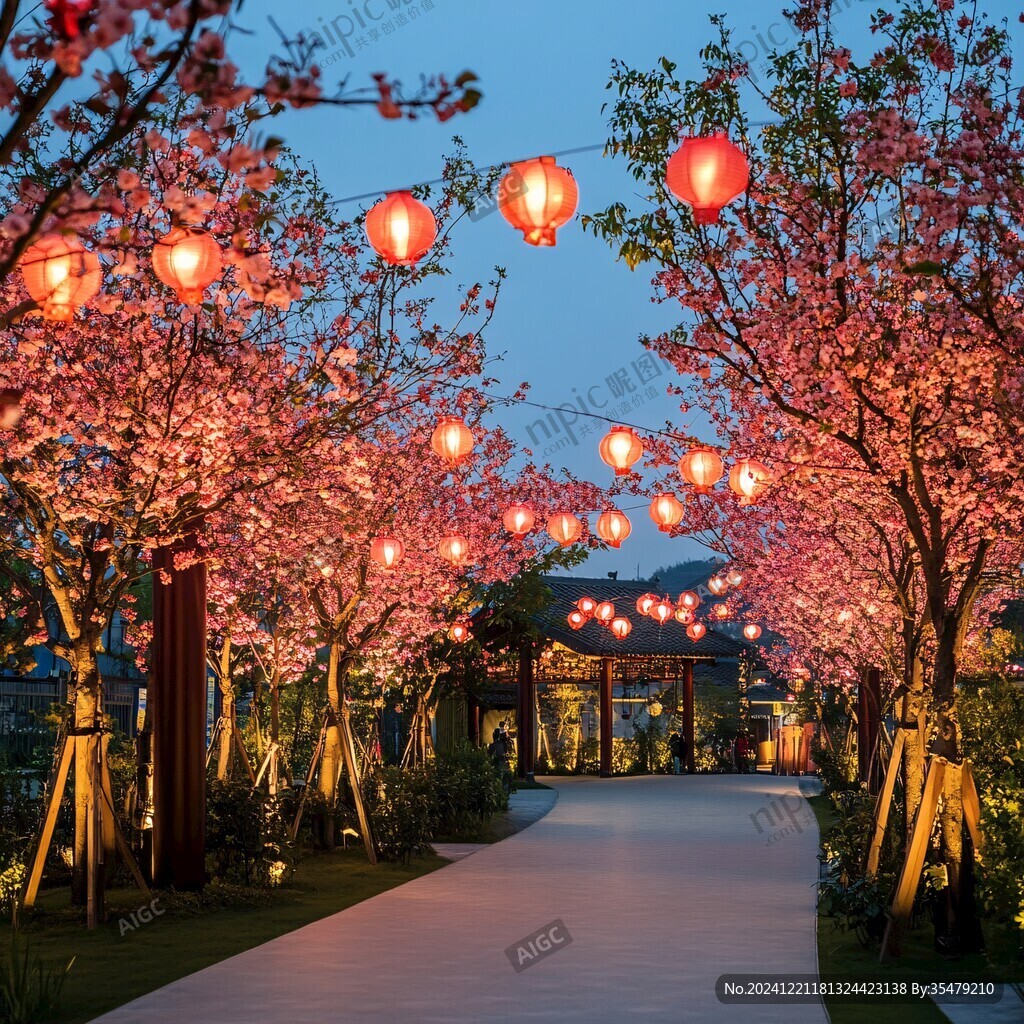 櫻花園夜景