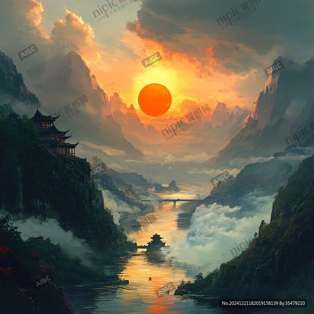 古風(fēng)山水場(chǎng)景
