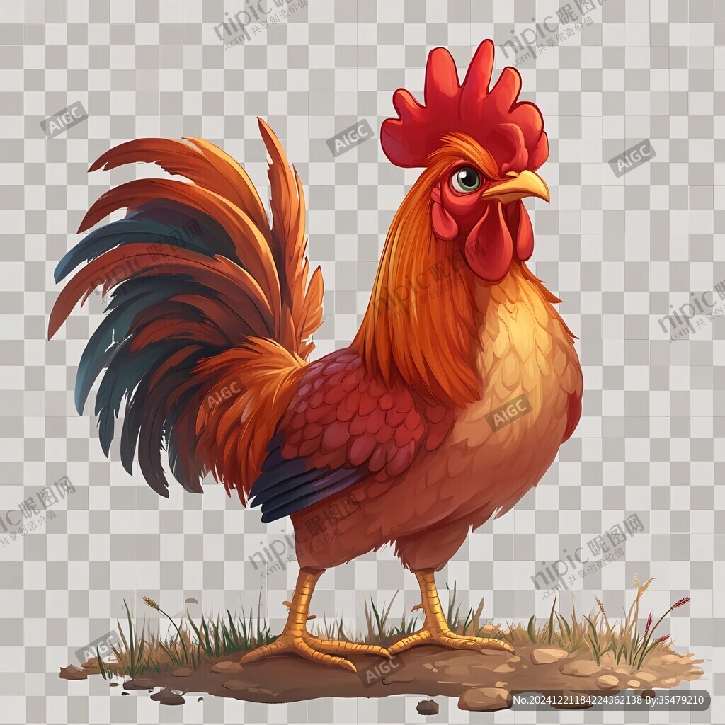 走地雞插畫