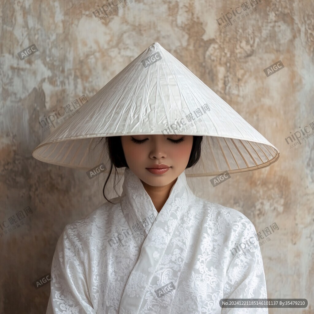 戴斗笠的女孩