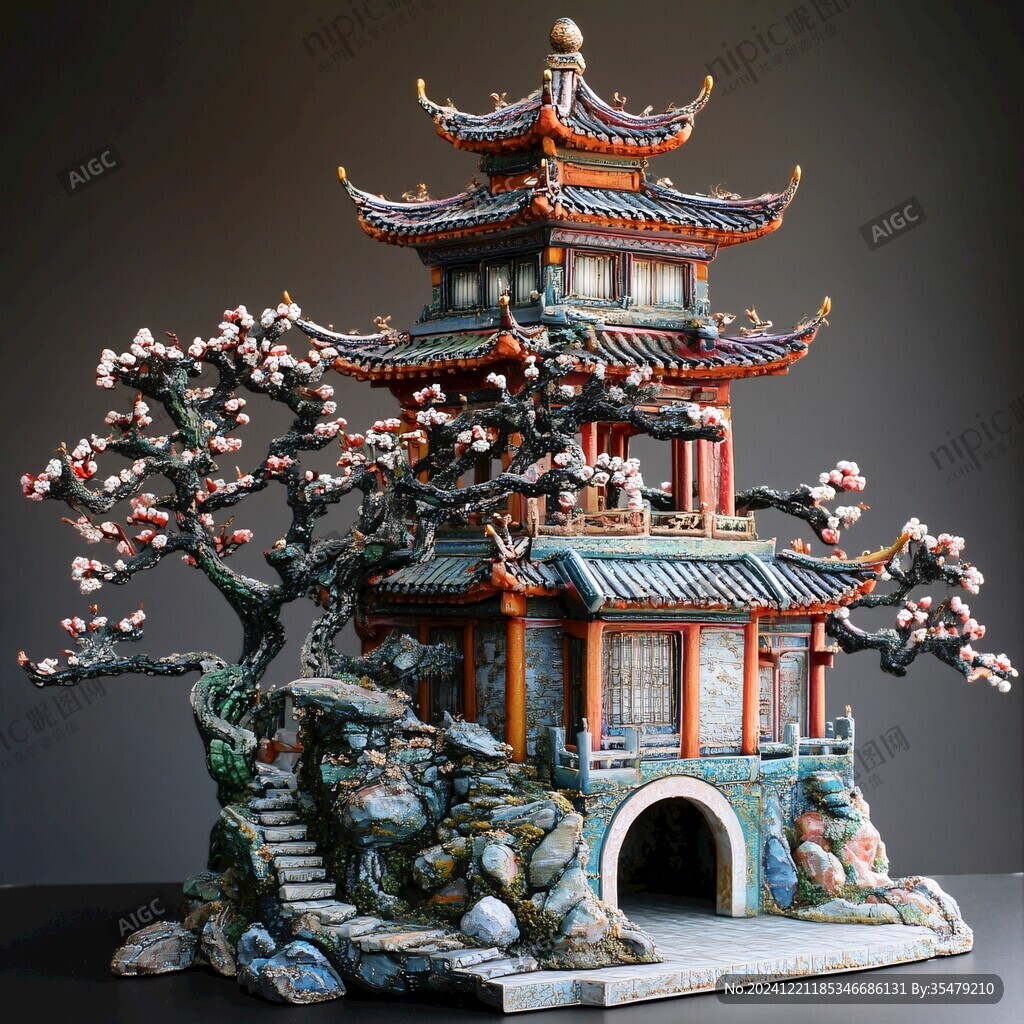 古建筑擺件