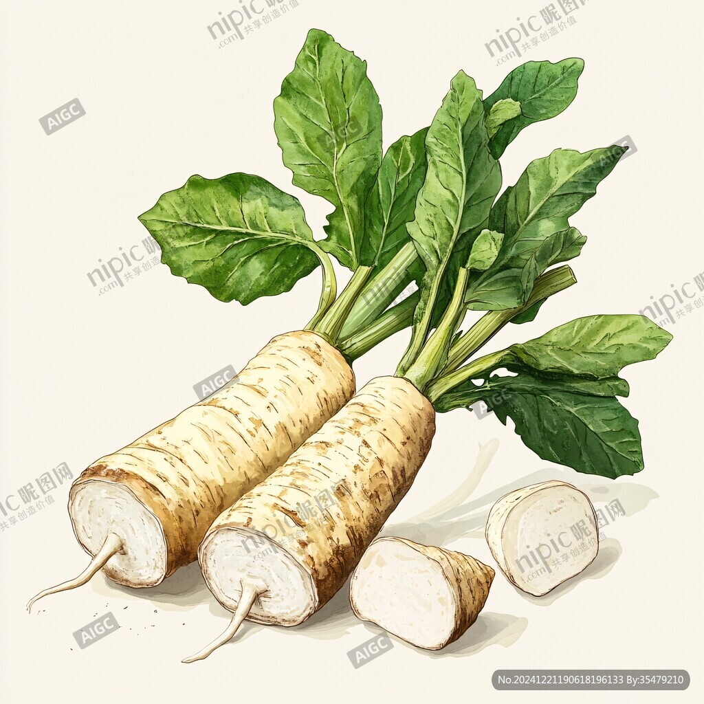 牛蒡根插畫