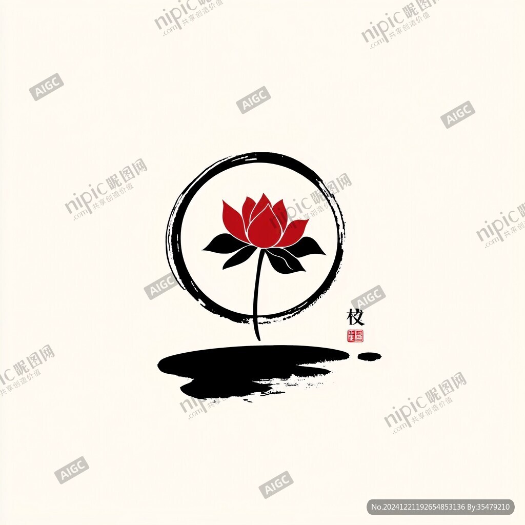 禪意荷花logo