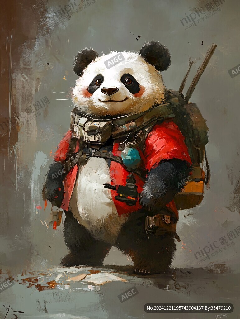 熊貓?jiān)瓌?chuàng)插畫