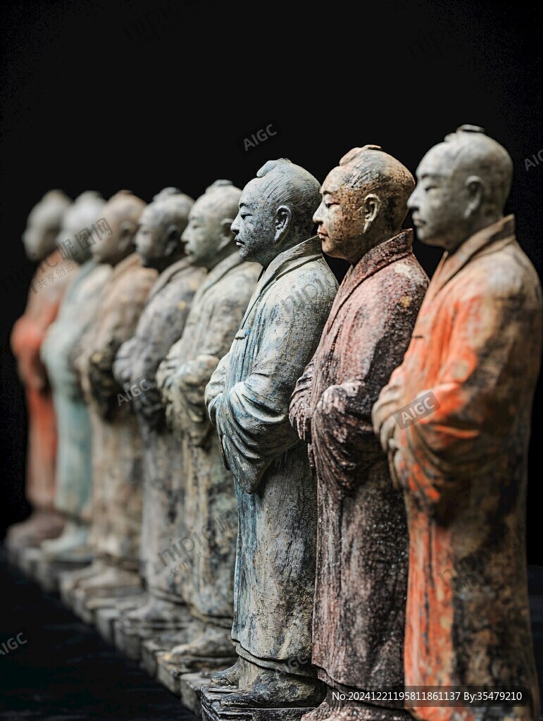 彩釉陶俑