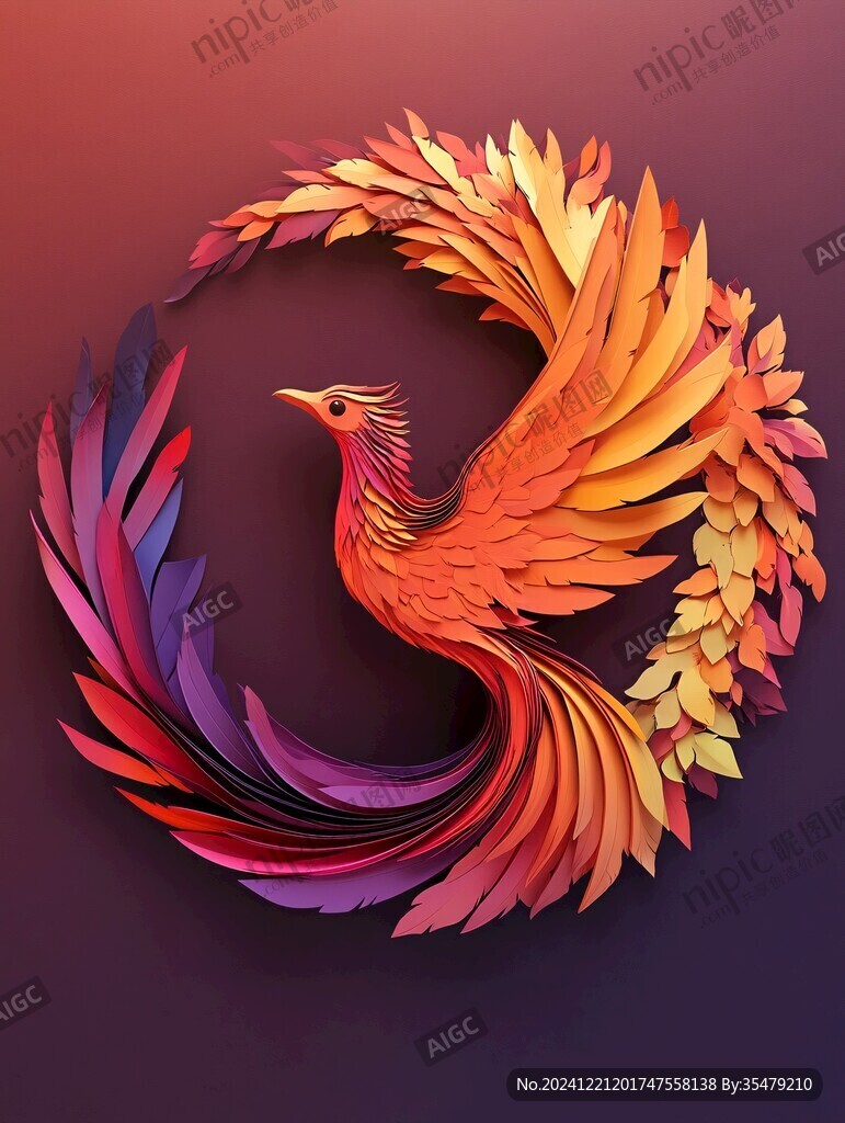 原創(chuàng)卡通鳳凰