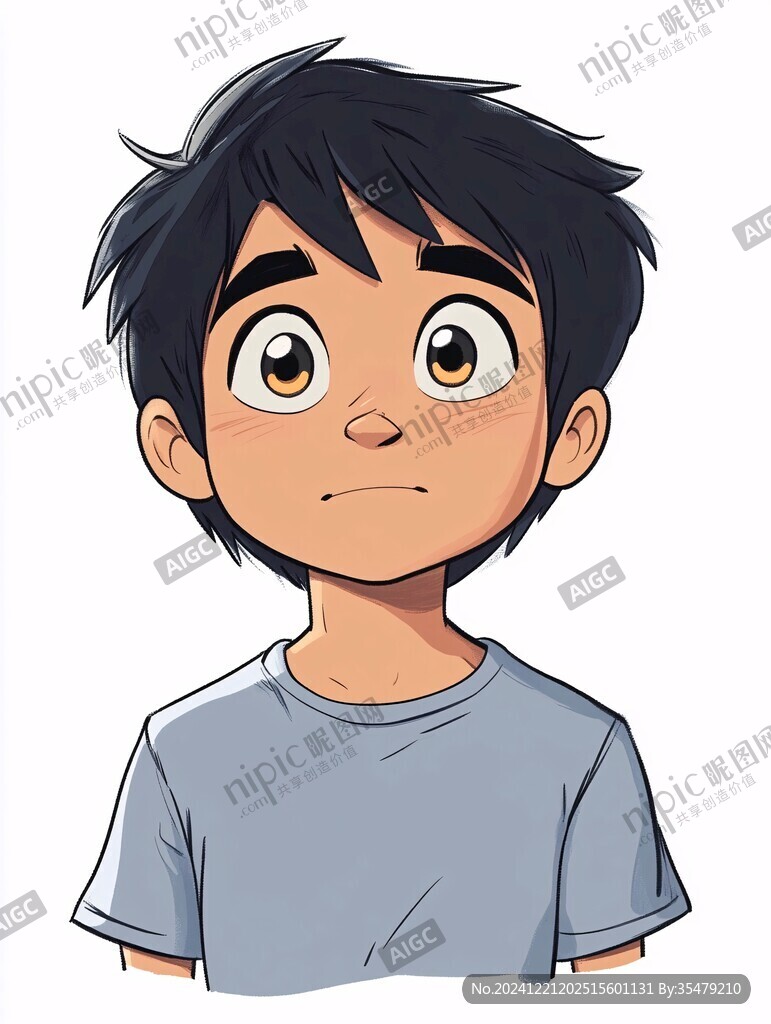 q版布朗族男孩