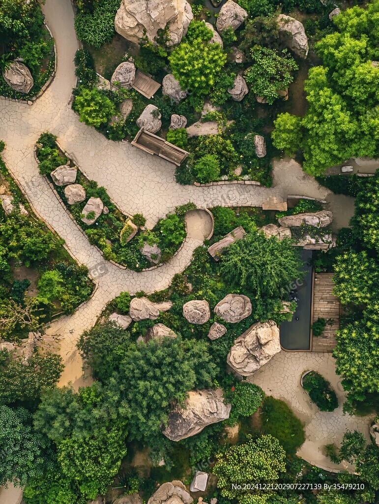 俯瞰園林風(fēng)景